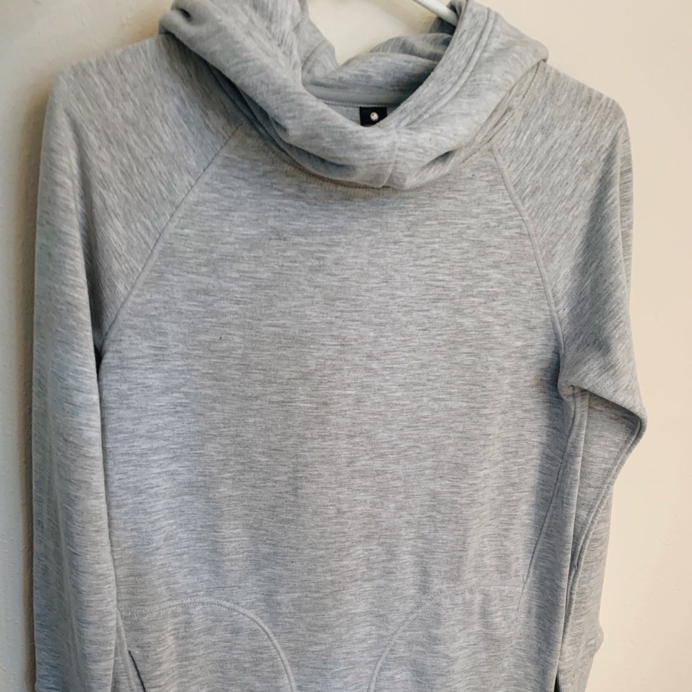 Grey Cowl Neck Sweatshirt